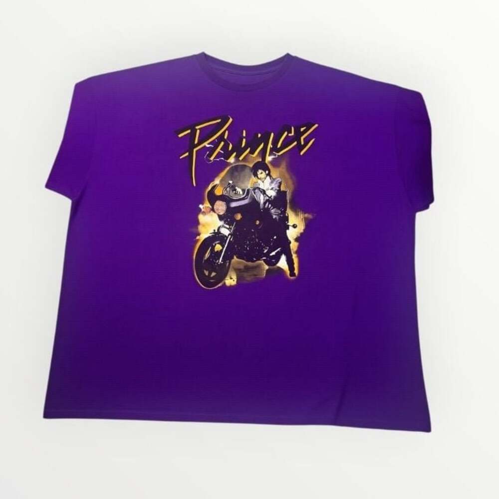 The Prince Estate Official Purple Rain Motorcycle Graphic T-Shirt 3XL